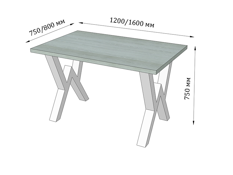 Фабрика Металл-Дизайн Стол обеденный Виннер 120
