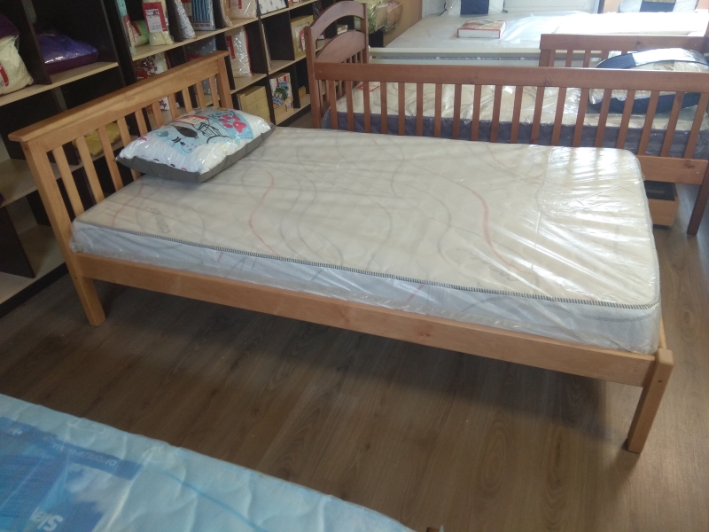 Кровать Жанна (140*190 см) + Матрас Shine Dazy/Дейзи + наматрасник в подарок