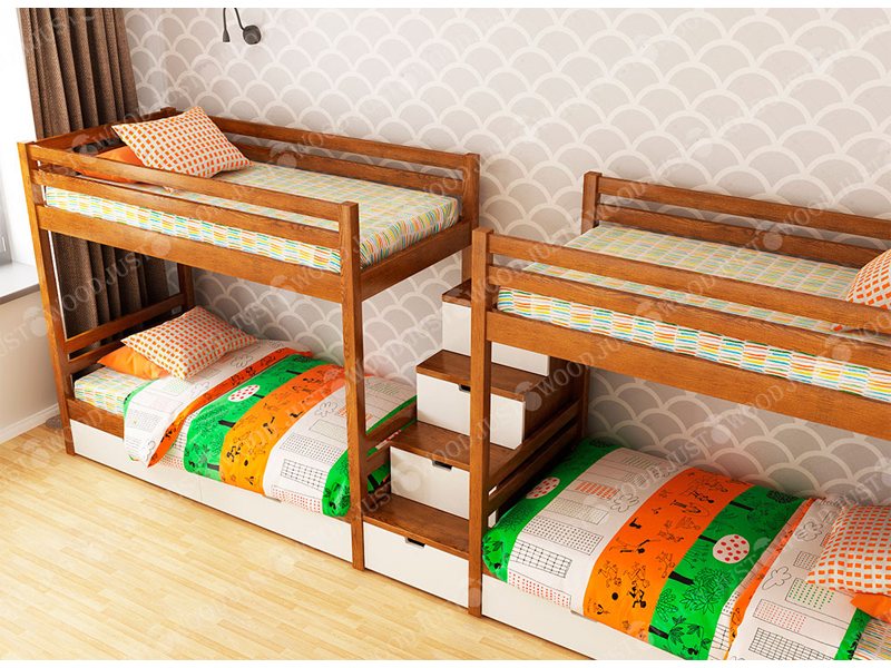 JustWood Детская двухъярусная кровать «Чип и Дейл»
