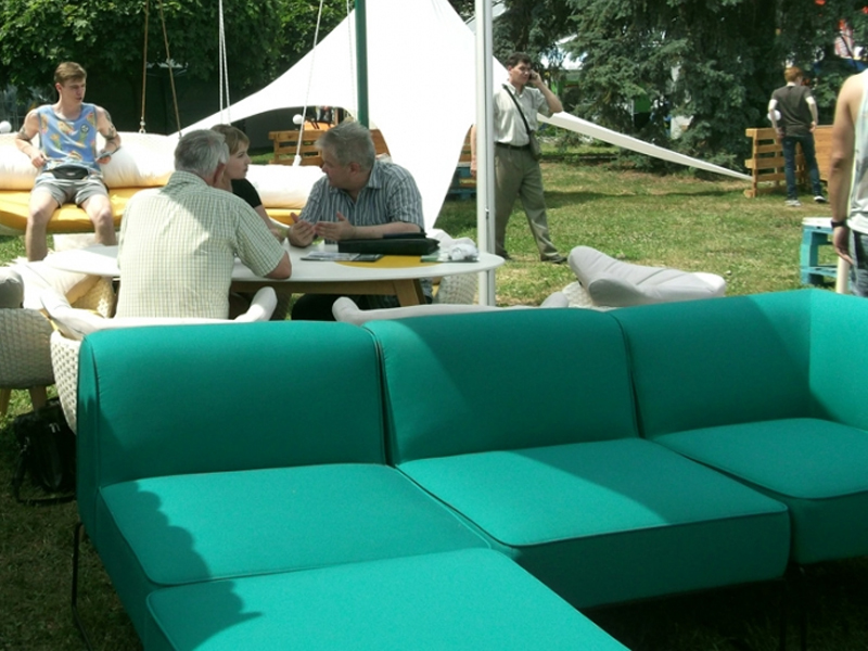 CRUZO Модульный диван и столик для улицы Диас