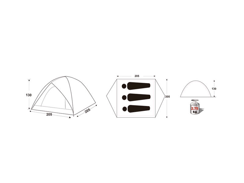 Menco Палатка KingCamp Family 3 (KT3073)