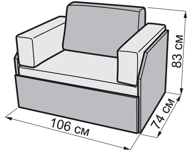 Ribeka Детский диван Котик (Кубик-боковой)