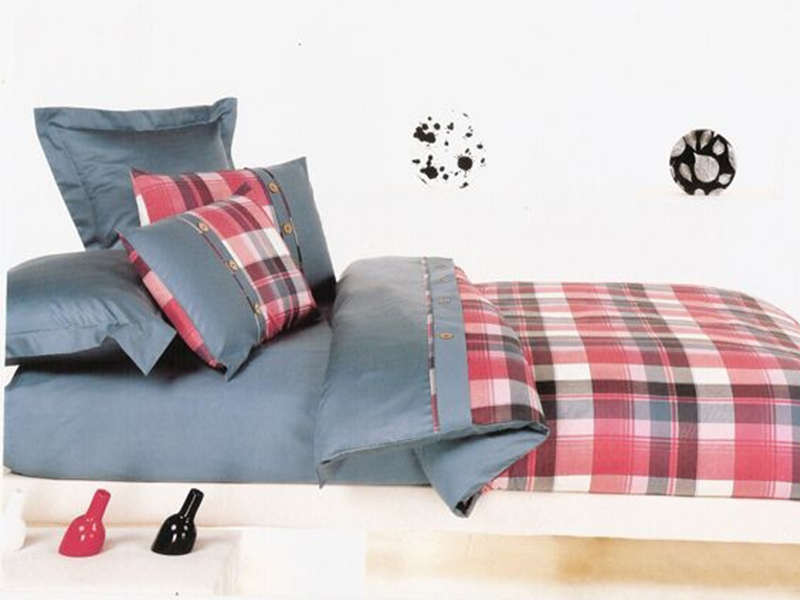 ТЭП Комплект постельного белья евростандарт (шотландка красная 734)