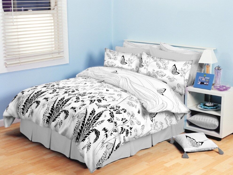 Балакком Комплект постельного белья Premium collection двухспальный (бабочки белые P.C. 904)