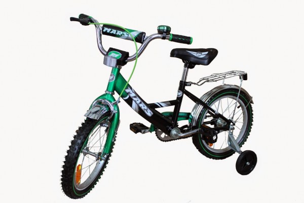 MarsGroup Велосипед Mars 16 (зеленый/черный)