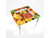 Стол обеденный квадратный с полкой Fruit