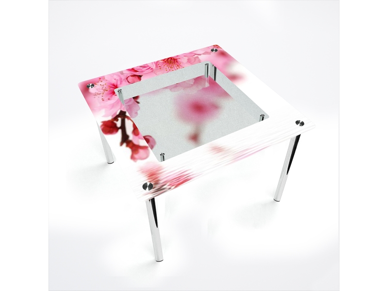 Компания БЦ-стол Стол обеденный квадратный с полкой Sakura