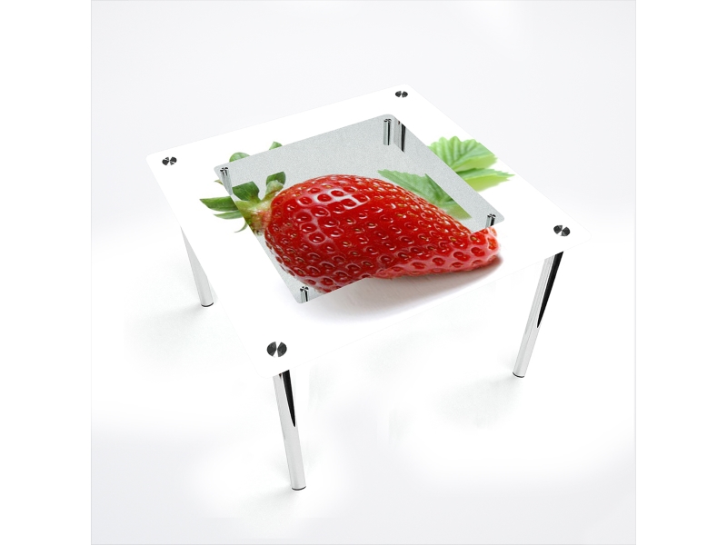 Компания БЦ-стол Стол обеденный квадратный с полкой Sweet berry