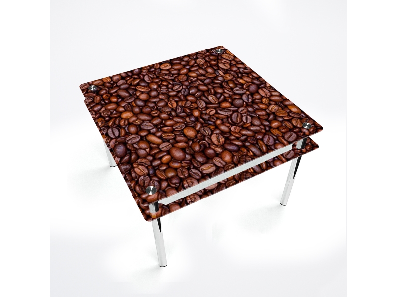 Компания БЦ-стол Стол обеденный квадратный с проходящей полкой Coffee aroma