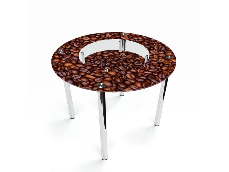 Компания БЦ-стол Стол обеденный круглый с полкой Coffee aroma