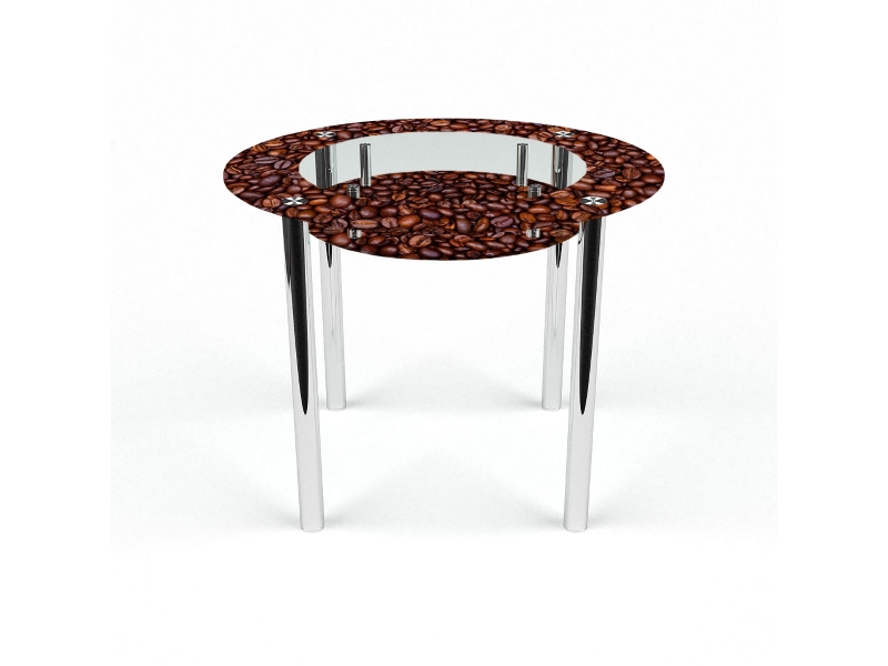 Компания БЦ-стол Стол обеденный круглый с полкой Coffee aroma