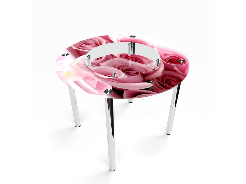 Компания БЦ-стол Стол обеденный круглый с полкой Pink Roses