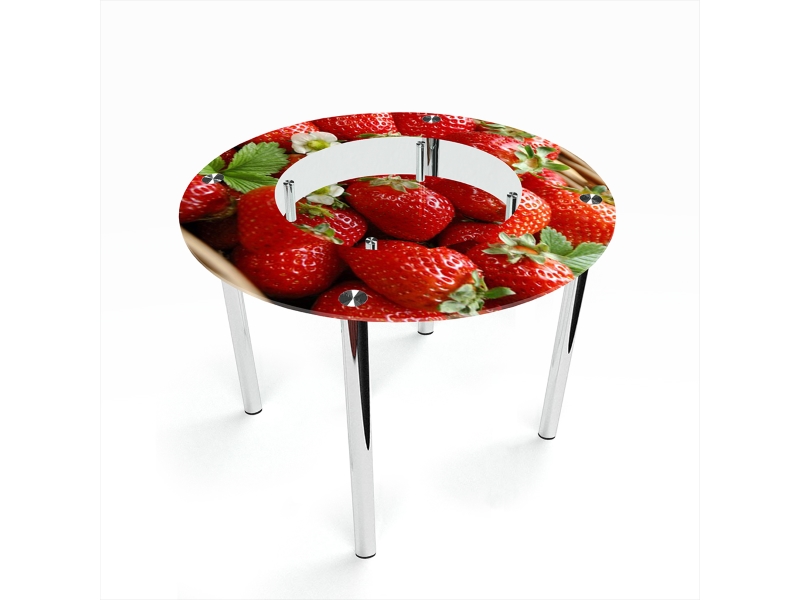 Компания БЦ-стол Стол обеденный круглый с полкой Strawberry