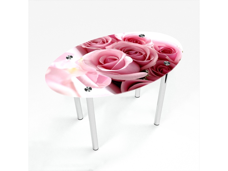 Компания БЦ-стол Стол обеденный овальный Pink Roses