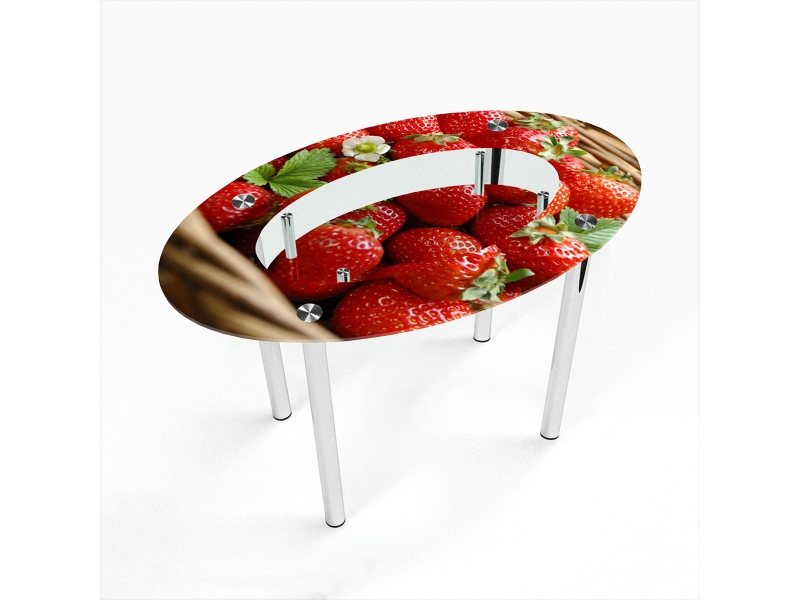 Компания БЦ-стол Стол обеденный овальный с полкой Strawberry