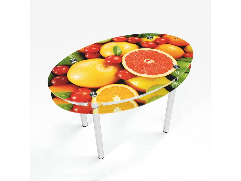 Компания БЦ-стол Стол обеденный овальный с проходящей полкой Fruit