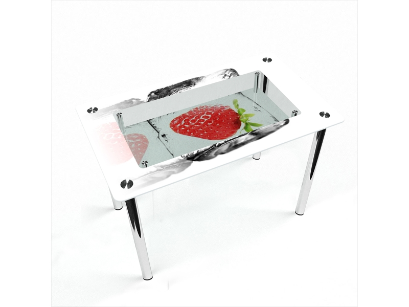 Компания БЦ-стол Стол обеденный прямоугольный с полкой Ice berry