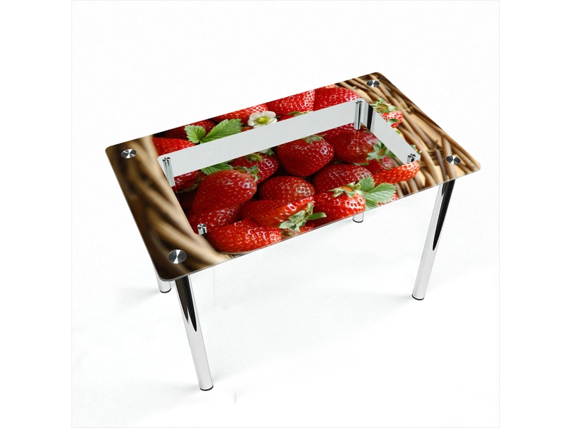 Компания БЦ-стол Стол обеденный прямоугольный с полкой Strawberry