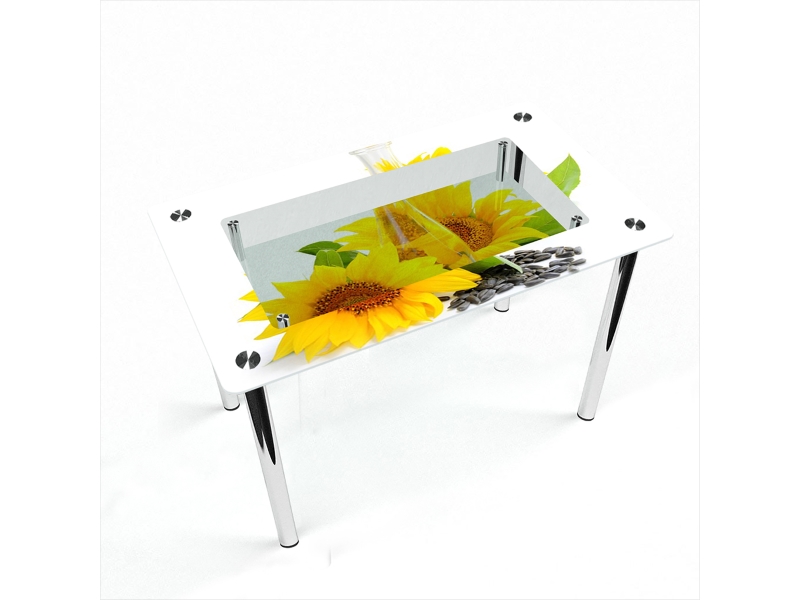 Компания БЦ-стол Стол обеденный прямоугольный с полкой Sunflower