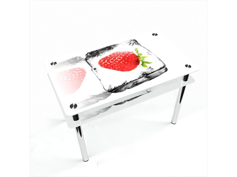 Компания БЦ-стол Стол обеденный прямоугольный с проходящей полкой Ice berry