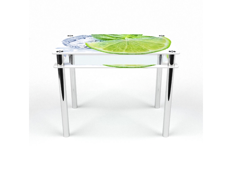 Компания БЦ-стол Стол обеденный прямоугольный с проходящей полкой Ice lime
