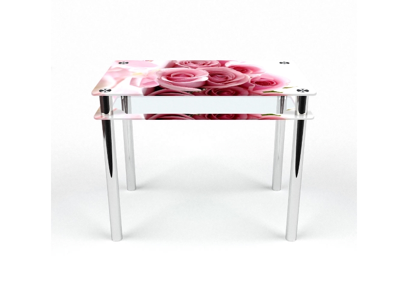 Компания БЦ-стол Стол обеденный прямоугольный с проходящей полкой Pink Roses