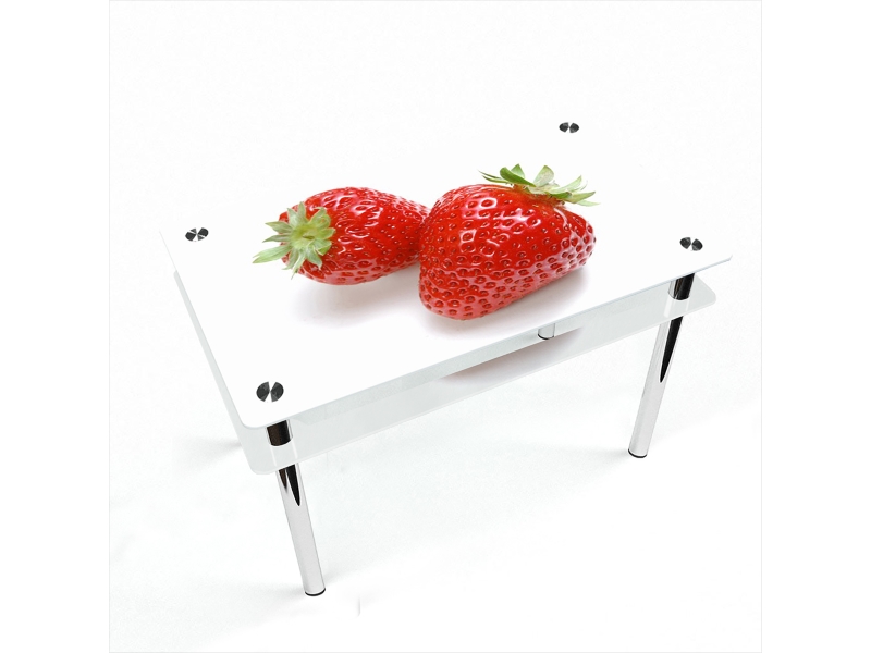 Компания БЦ-стол Стол обеденный прямоугольный с проходящей полкой Red berry