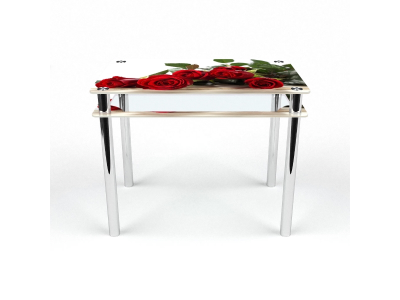 Компания БЦ-стол Стол обеденный прямоугольный с проходящей полкой Red Roses