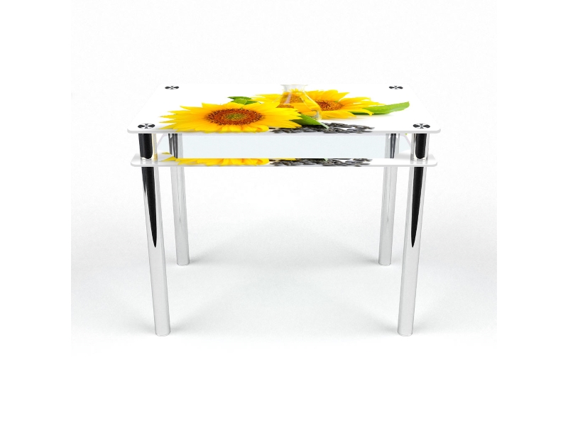Компания БЦ-стол Стол обеденный прямоугольный с проходящей полкой Sunflower