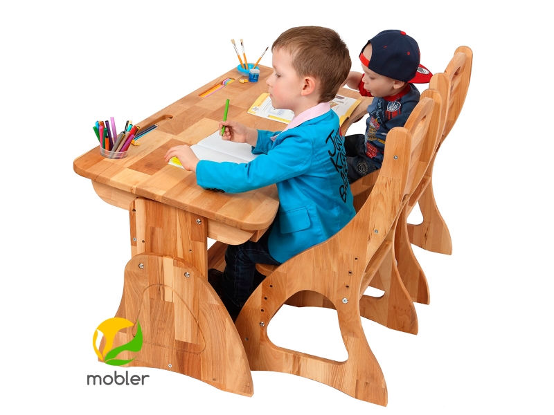 Mobler Комплект детский: парта+два стульчика (с112-1+с300+с300)