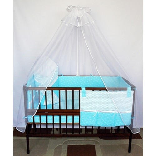 Медисон Спальный набор в детскую кровать комбинированный (9 элементов) балдахин из фатина