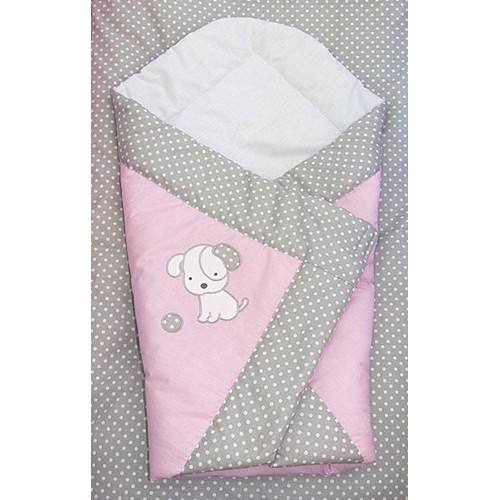 Медисон Спальный набор в детскую кровать с вышивкой комбинированный Собачка (9 предметов)