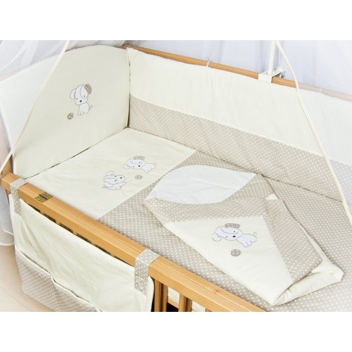 Медисон Спальный набор в детскую кровать с вышивкой комбинированный Собачка (9 предметов)