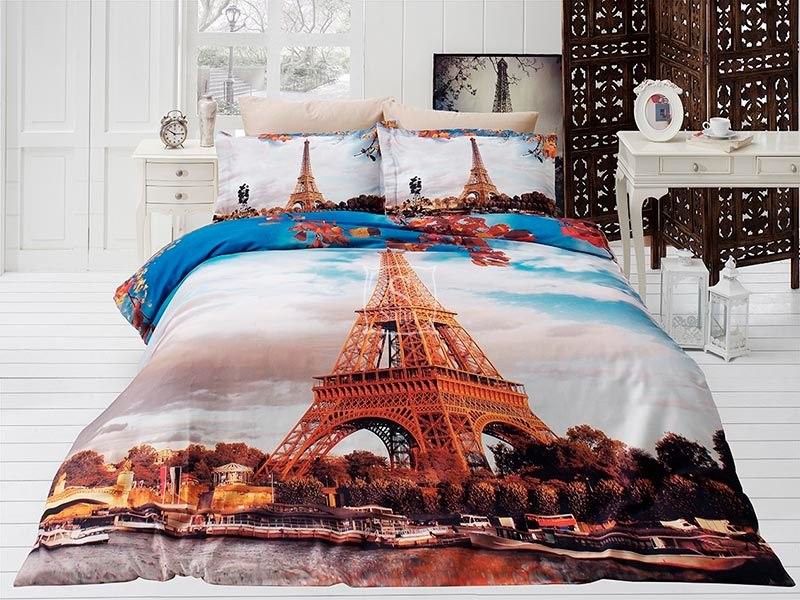 Amore Textile 3D Постельное белье Paris City Satin