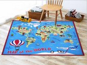 Коврик для детской комнаты Карта мира 100 х 150 см