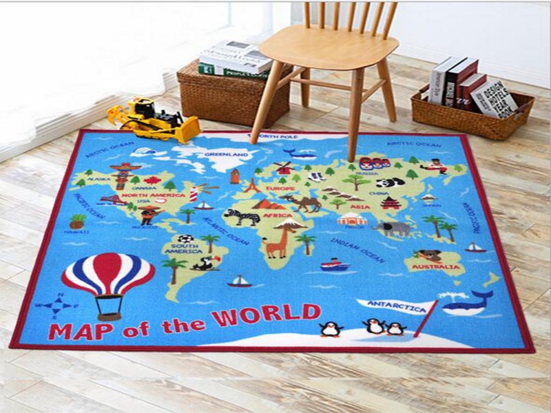 Berni Коврик для детской комнаты Карта мира 100 х 150 см