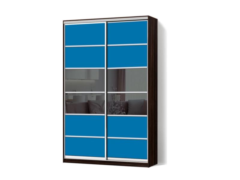 Матролюкс (LuxStudio) Шкаф-купе Классик двухдверный с фасадами из цветных стекол и тонированных зеркал