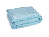 Одеяло 140х205 шерстяное голубое