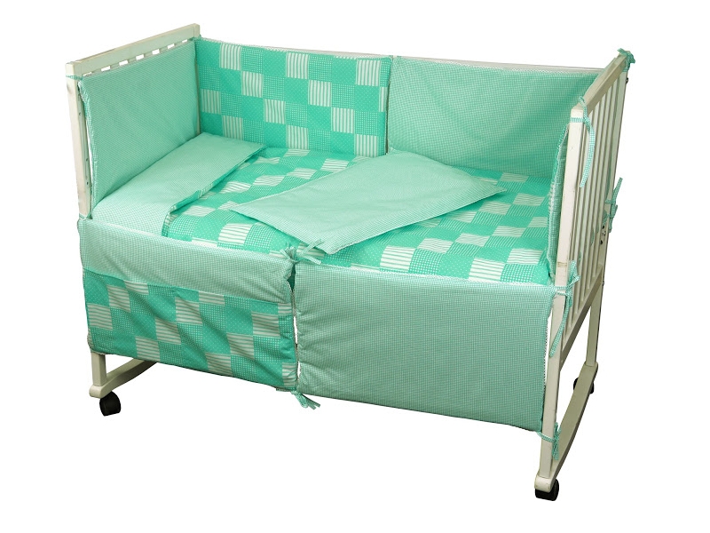 ТМ Руно Набор в детскую кровать размер 60х120 "Клеточка" зеленый