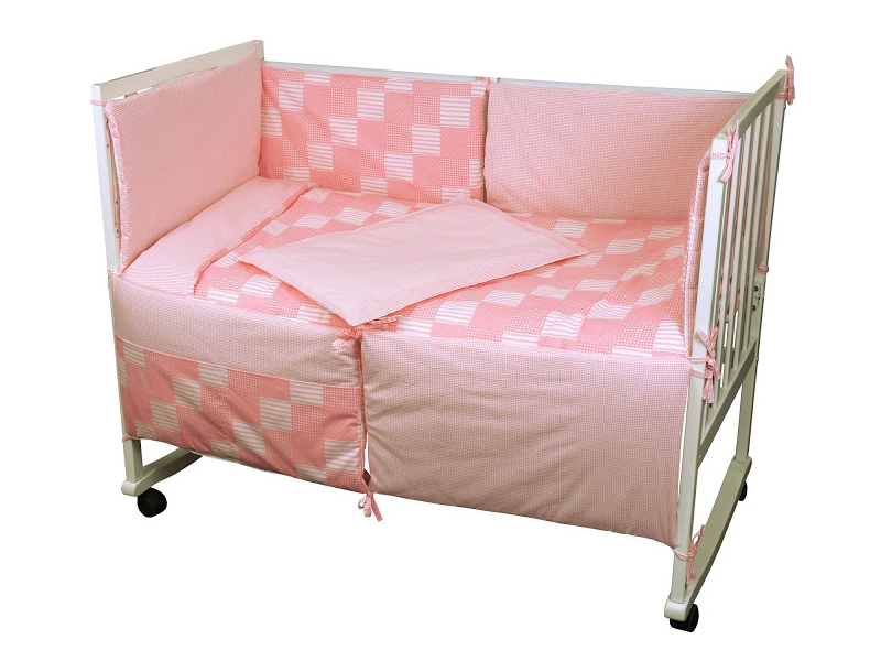 ТМ Руно Набор в детскую кровать размер 60х120 "Клеточка" розовый