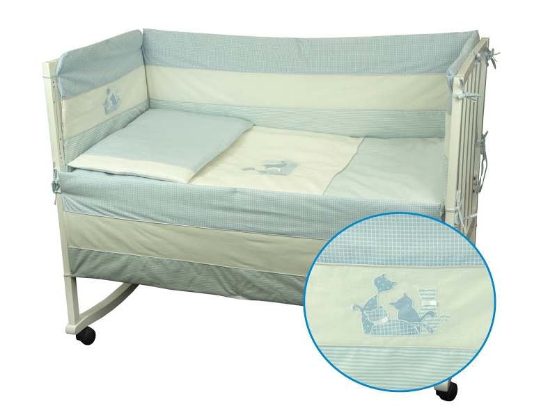 ТМ Руно Набор в детскую кровать размер 60х120 "Котята" Голубой