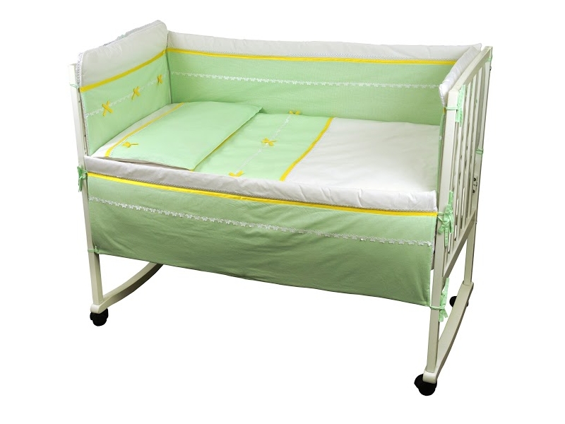 ТМ Руно Набор в детскую кровать размер 60х120 Салатовый с желтой полоской