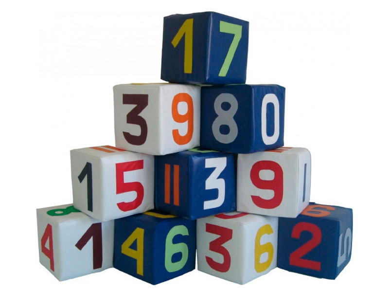 TIA-SPORT Набор кубиков Цифры разноцветные