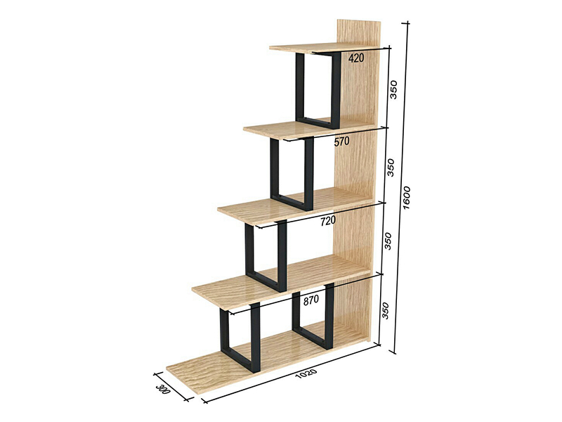 Loft design Стеллаж-перегородка L-160