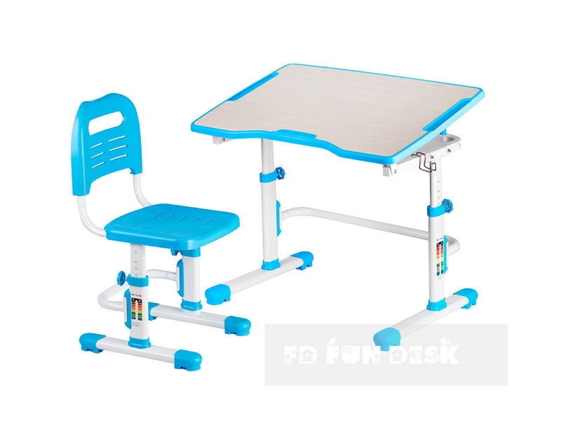 Fundesk Комплект парта + стул трансформеры Vivo II Blue