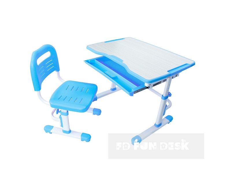 Fundesk Комплект парта + стул трансформеры Vivo Blue