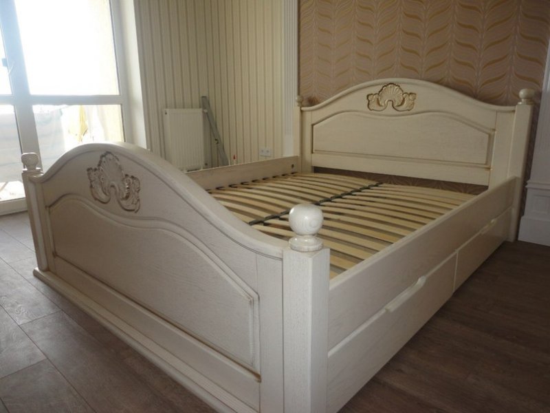 Арт-мебель Двуспальная кровать с резьбой Афродита