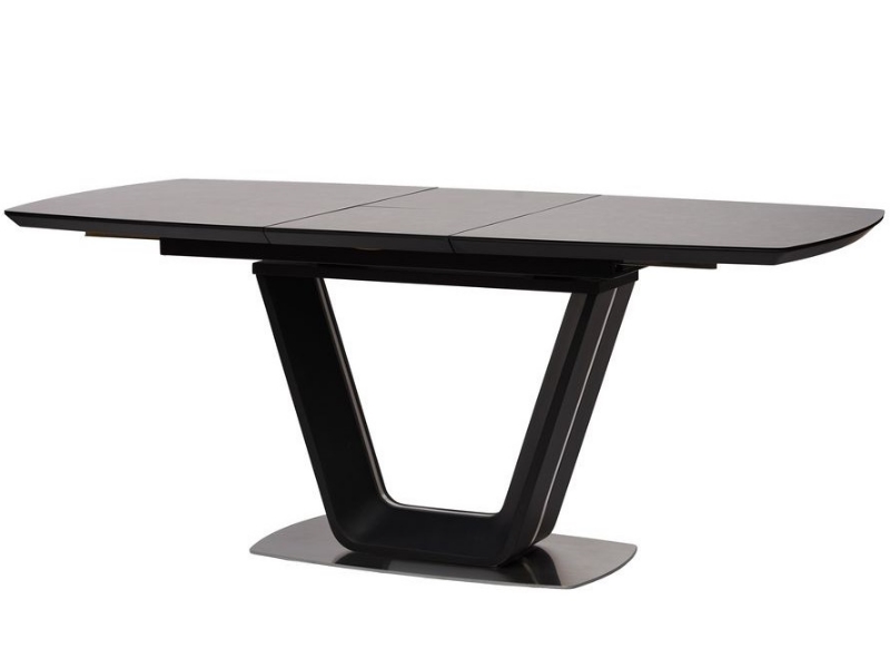 Concepto GLOUCESTER стол раскладной стекло + МДФ 140-180 СМ темно-серый