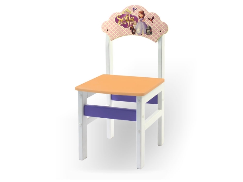 Юлианна Детский стульчик “Woody” белый с картинкой Принцесса София