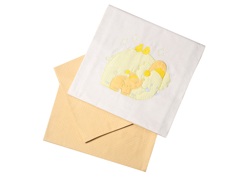ТМ "Агу" Комплект постельный "Полосатый слоник" (3эл)120х60, желтый